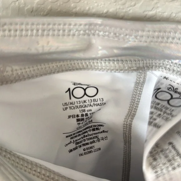 Disney 100 girls skirt skort 12/14. Metallic silver. Mickey Minnie Pluto NEW - Picture 7 of 8